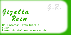 gizella rein business card